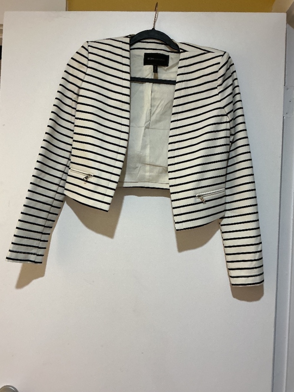 BCBG Max Azria Striped Cropped Jacket XS
